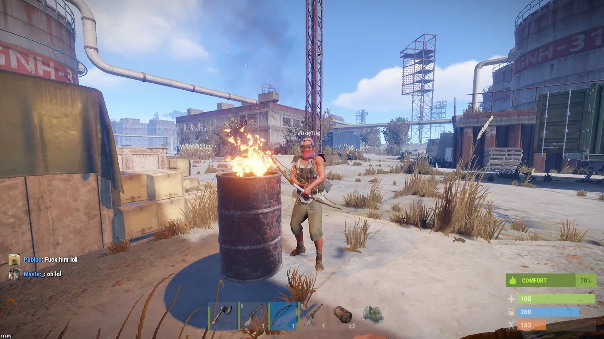 The Launch Site monument - a very dangerous place where high-tier loot spawns. Highly contested by players